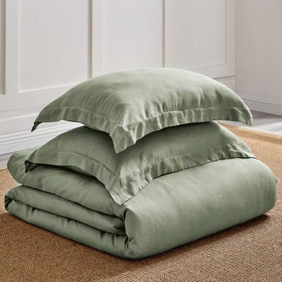 Desert Sage Twin/Twin XL Washed Linen Duvet Cover