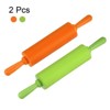 Unique Bargains Silicone Small Smooth Non-stick Heat-resistant Rolling Pins 2 Pcs - 3 of 4