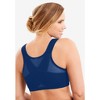 Comfort Choice Women's Plus Size Front-Close Embroidered Wireless Posture Bra - 3 of 4