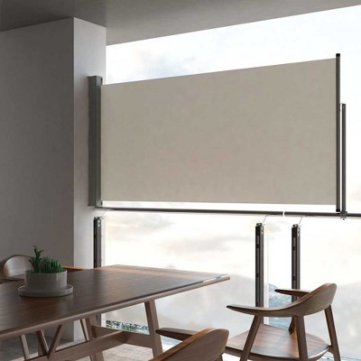 vidaXL Patio Retractable Side Awning 47.2"x118.1" Cream