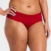 Women's Scallop Cut Cheeky Underwear - Auden™ Red - 4 of 4