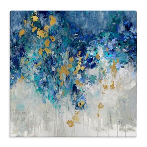 Stupell Industries Abstract Blue Gold Paint Design, 30" x 30" - 1 of 4