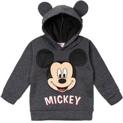 Disney Mickey Mouse Little Boys Fleece Pullover Hoodie Grey 5 : Target