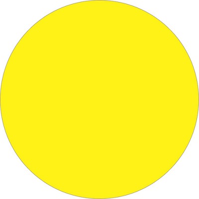 Tape Logic Inventory Circle Labels 4" Fluorescent Yellow 500/Roll DL615L