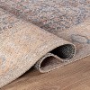 World Rug Gallery Elise Blue Distressed Medallion Indoor Rug – Flat Pile, Washable with Non-Slip Backing - 4 of 4