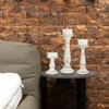 Mela Artisans Pakshi Candleholders in Distressed White, Set of 3 - 3 of 4