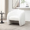 SEYNAR Modern Teddy Upholstered Accent Pumpkin Chair with Openwork Design - 2 of 4