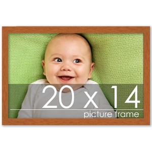PosterPalooza | Modernist Brown Picture Frame - UV Acrylic, Backing Board, Hanging Hardware Included - 1 of 4