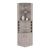 Kumasinova 71" Tall Corner Cabinet with Stemware Rack,8-Hole Bar Cabinet with 2 Doors,Modern Beverage Storage Cabinet for Dining Room - 4 of 4