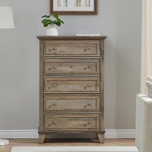 5 Drawer Dresser for Bedroom, 48" Tall Wood Dresser & Chests of Drawers with Deep Drawers - 1 of 4