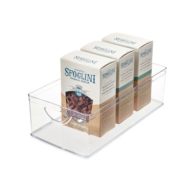 iDESIGN Recycled Plastic Cabinet and Pantry Storage Bin with Integrated Handle Clear Bin: Kitchen Organizer, 16"x8"x5" — фото 2