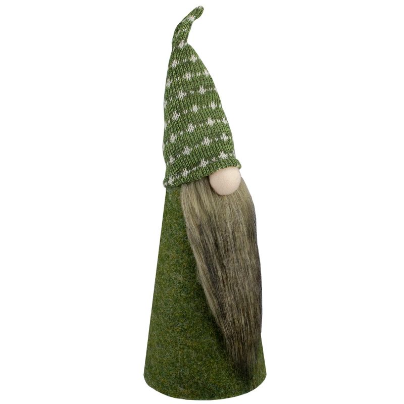 Northlight 14" Green and White Cone Gnome Christmas Tabletop Decor, 2 of 5