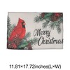 Unique Bargains Christmas Place Mats Flax Red White Green Black 11.8"x17.7" 2Pcs - 3 of 4