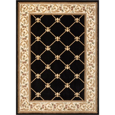 Patrician Trellis French European Formal Traditional / Contemporary Floral Thick Soft Plush Area Rug