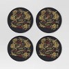 4pc Halloween Phrase Coasters - Threshold™: Multicolor Drink Coasters for Halloween Decor - 3 of 3