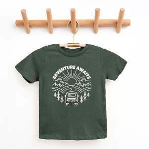 The Juniper Shop Adventure Awaits Landscape Circle With Van Toddler Short Sleeve Tee - 1 of 2