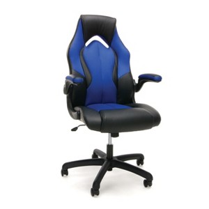 Adjustable Mesh/Leather Gaming/Office Chair with Wheels Blue/Black - OFM