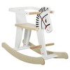 INFURNIC Baby Walkers Wooden Rocking Horse Toddler Baby Ride for Kids 1-3 Years with Classic Design Wood Safety Bar, White, 26.75"*10.50"*19.00" - 2 of 4
