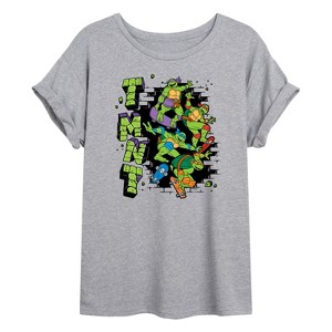 Women's - Teenage Mutant Ninja Turtles - Skateboards Oversized Graphic T-Shirt - 1 of 4