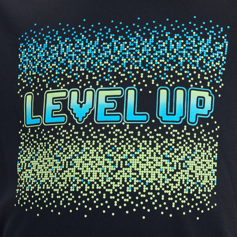 Boys&#39; Short Sleeve &#39;Level Up&#34; Graphic T-Shirt - All In Motion™ Black, 3 of 5