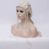 Unique Bargains Women's Braided Wigs 31" Beige with Wig Cap - 3 of 4