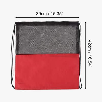 Unique Bargains Drawstring Backpacks Polyester Red 1 Pc — фото 2