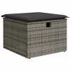 vidaXL Garden Sofa Set PE Rattan, Powder-Coated Steel Standard - Gray - 4 of 4