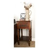 Olivia & May Wood Square Beveled Edge End Table Chestnut: Traditional Style, Rectangular Shape, Storage Drawer - image 4 of 4