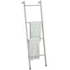 mDesign Metal Blanket & Towel Wall Ladder Rack for Bedroom/Bathroom, Light Gray - 2 of 4