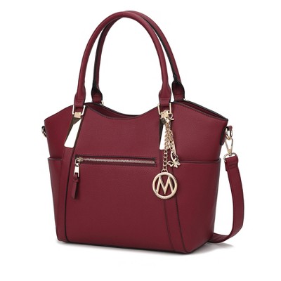 MKF Collection Janise Solid Vegan Leather Tote Bag Purse by Mia K