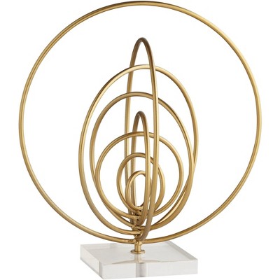 Studio 55D Abstract Ring 13" High Gold Metal Sculpture