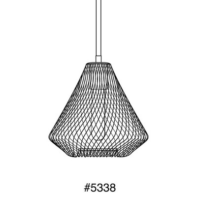 Antique Bronze Steel Mesh Mini-Pendant with Open Cage Design