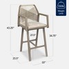 Best Choice Products Set of 2 Indoor/Outdoor Aluminum, Woven Rope Swivel Barstools w/ Armrests - 2 of 4