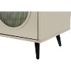 HomeRoots 60" Gold Wood And Glass Sideboard with Four Doors - 4 of 4