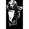 Suicide Squad 2016 Harley Quinn Gray Scale Men's Black T-Shirt - 2 of 2