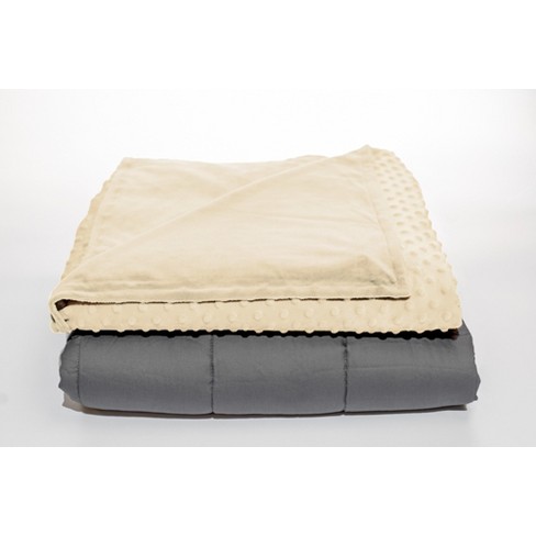 Quility Premium Weighted Blanket with Soft Cotton Cover, 60x80, 15 lbs,  Gray