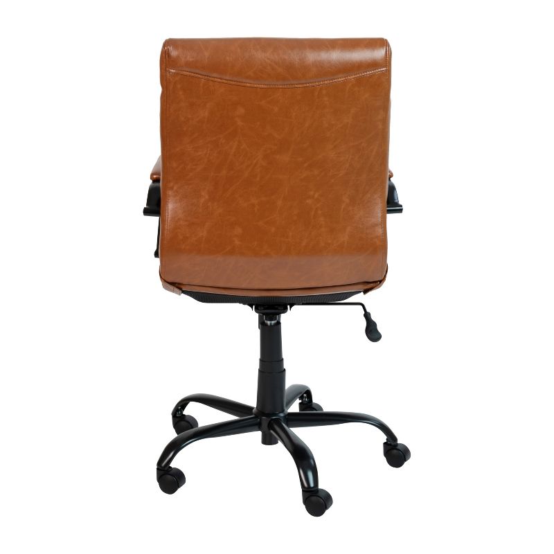 Merrick Lane Contemporary Mid-Back Home Office Chair with Padded Arms, 4 of 25