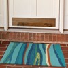 Homefires Ocean Waves Indoor & Outdoor Rug – Coastal Style, Fade-Resistant, Durable, & Perfect for Patio, Porch, or Living Room Use - 2 of 3