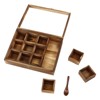 YIYIBYUS Wooden Spice Box with 12 Containers, Spice Fit Box - 3 of 4