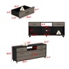 FUFU&GAGA Gray Living Room Storage Cabinet 2 Doors 2 Drawers TV Console Special Flip Door Design - 4 of 4