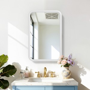 Dovelina Wall Medicine Cabinet Mirror Cabinet Multifunctional Wall-Mounted Mirrored Cabinet with Magnetic Doors - 1 of 4