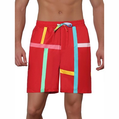 Lars Amadeus Men's Summer Colorful Drawstring Elastic Waist Beach Board Shorts