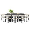 9 Piece Dining Set,83" Extendable Wood Dining Table with 8 Upholstered Velvet Dining Room Chairs,Farmhause,Indoor Furniture-Maison Boucle - 2 of 4