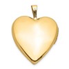 Black Bow Jewelry 14k Yellow Gold 20mm Heart Locket with Flower Vine Border - 3 of 4