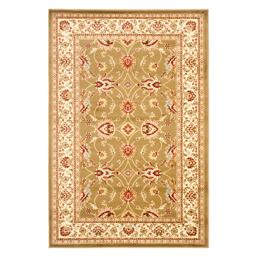 4'x6' Alisa Floral Area Rug Green/Ivory - Safavieh