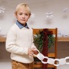 Hope & Henry Boys' Organic Long Sleeve Herringbone Detail Crew Neck Pullover Sweater, Kids - 2 of 4