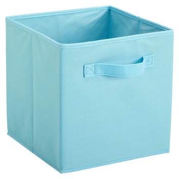 ClosetMaid Cubeicals Fabric Storage Drawer Organizer Bin with Handle for Clothing, Toys, and Home or Office Accessories, Light Blue