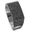Pompeii3 1Ct Black Diamond Men's Black Gold Pave Wedding Ring - 2 of 4