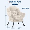 GustoWave Oversized Lazy Chair with Armrest and Side Pocket, Comfy Accent Lounge Chair, Leisure Sofa Armchair for Living Room - 2 of 4