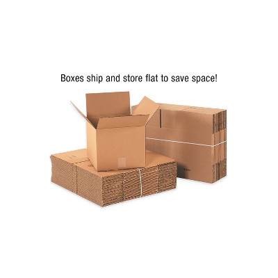 Eco-Friendly Kraft Corrugated Storage Boxes 22" x 12" x 8" - Bundle of 25